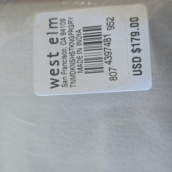 West Elm Silky Tencel Modal King Sheet Set, Retail Price $179.00 USD, Frost Gray - Picture 14 of 16